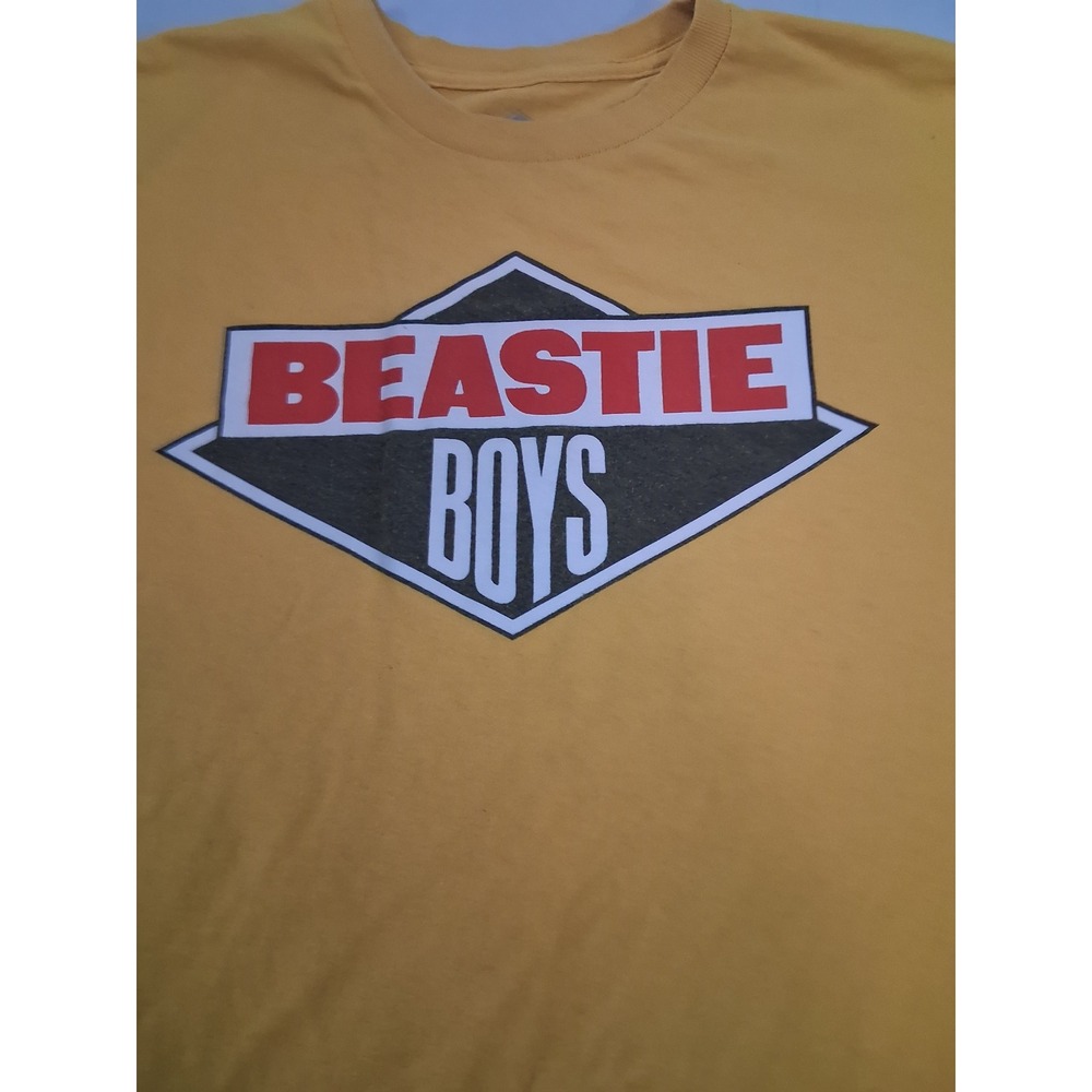 Beastie Boys Graphic T-Shirt Mustard Yellow Diamond Logo Band Tee Mens Medium - Picture 2 of 6